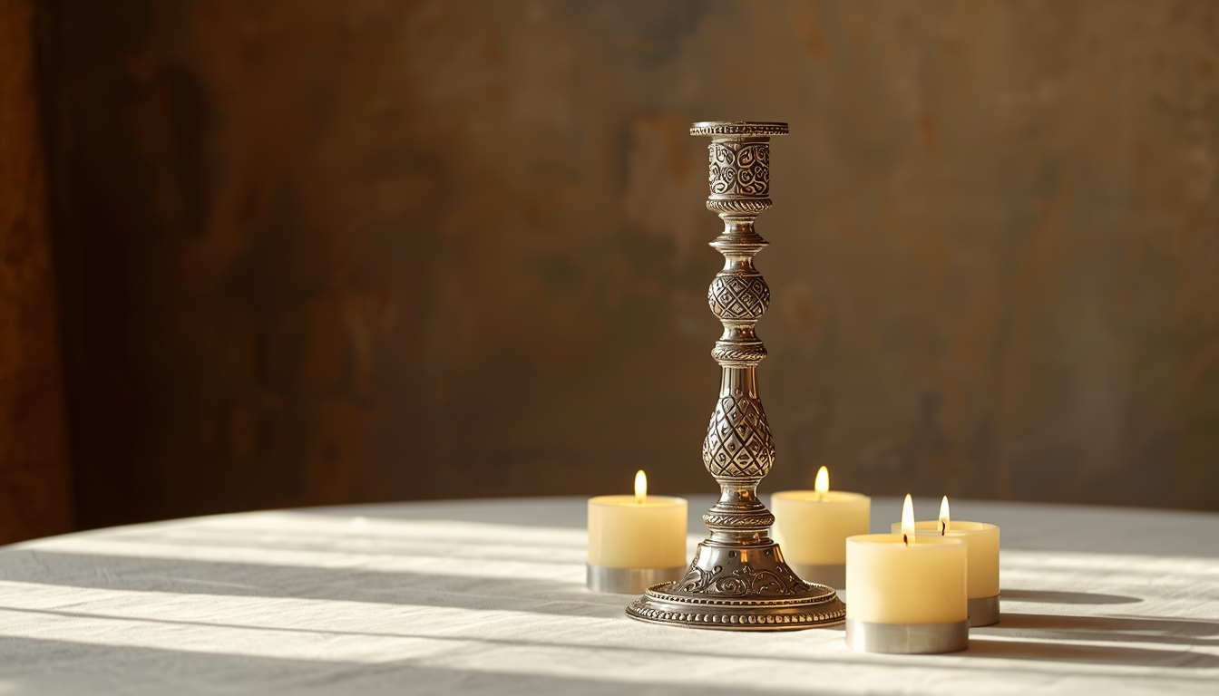 Shabbat candlestick for Jewish engagement gift